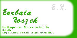 borbala noszek business card